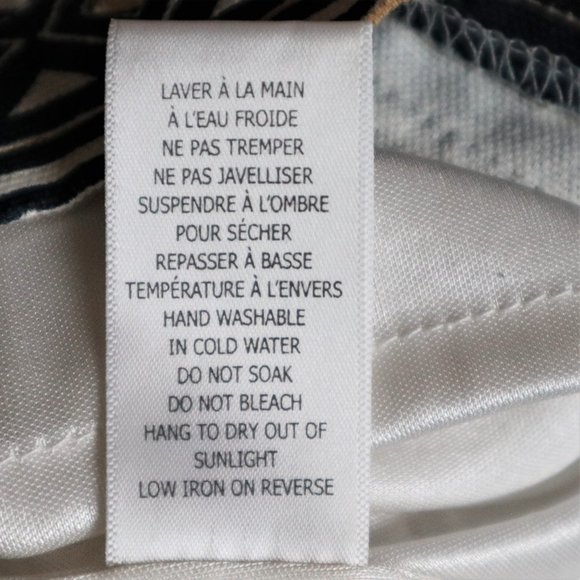 Navy, White, and Gold Sequined and Beaded Striped Mini Skirt - Picture 10 of 10